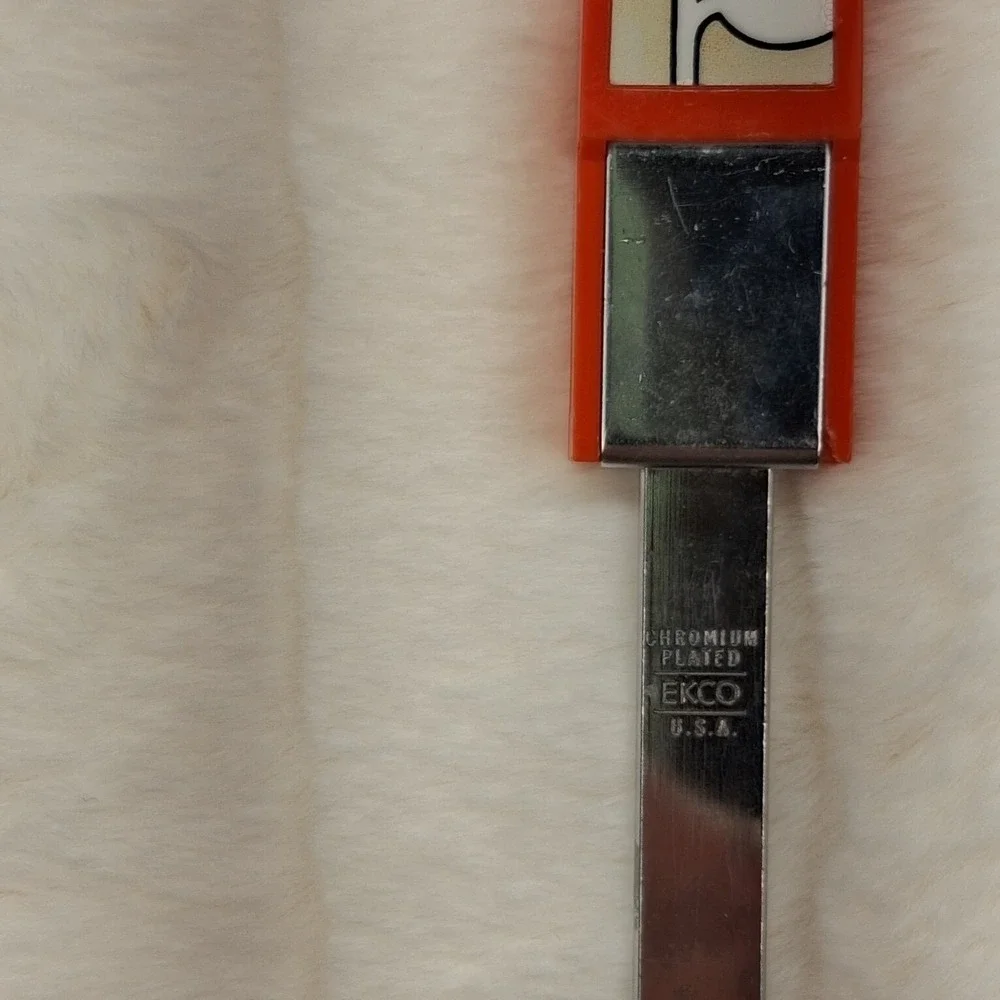 Vintage Ekco Stainless Mid-Century USA Long Handle Slotted Spatula Flipper 19